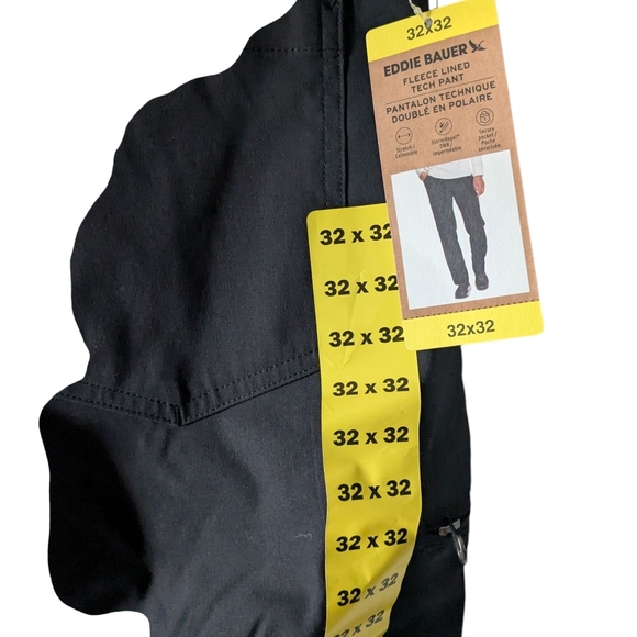 Eddie Bauer Men's Black Pants. 32x32. Water Repellent - Picture 3 of 8